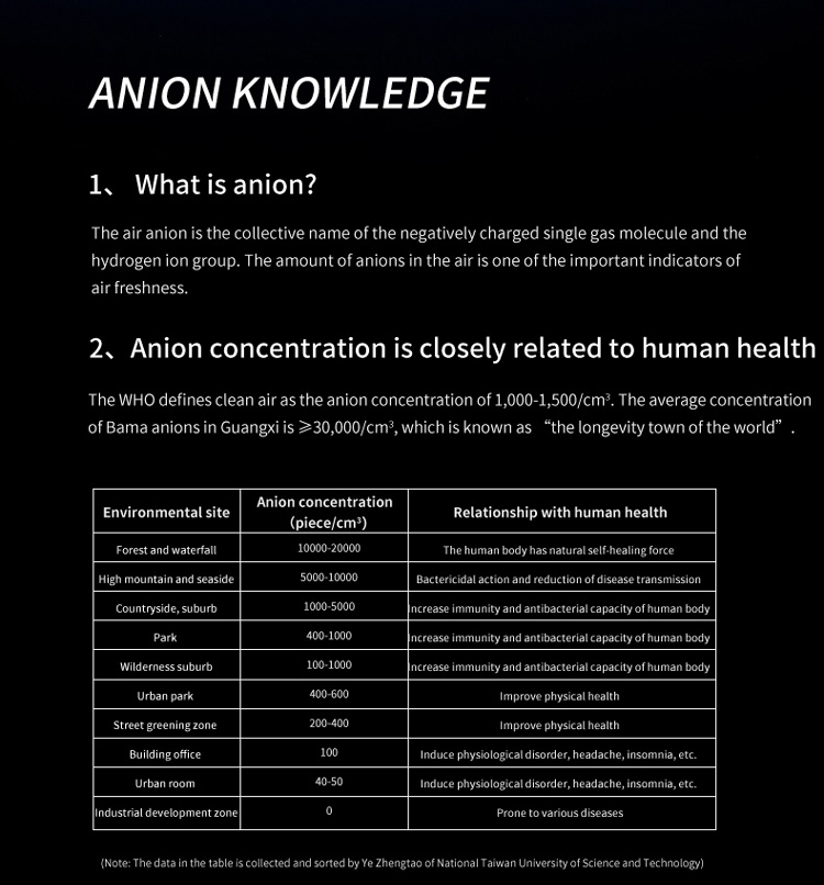 Negative ion sleep aid